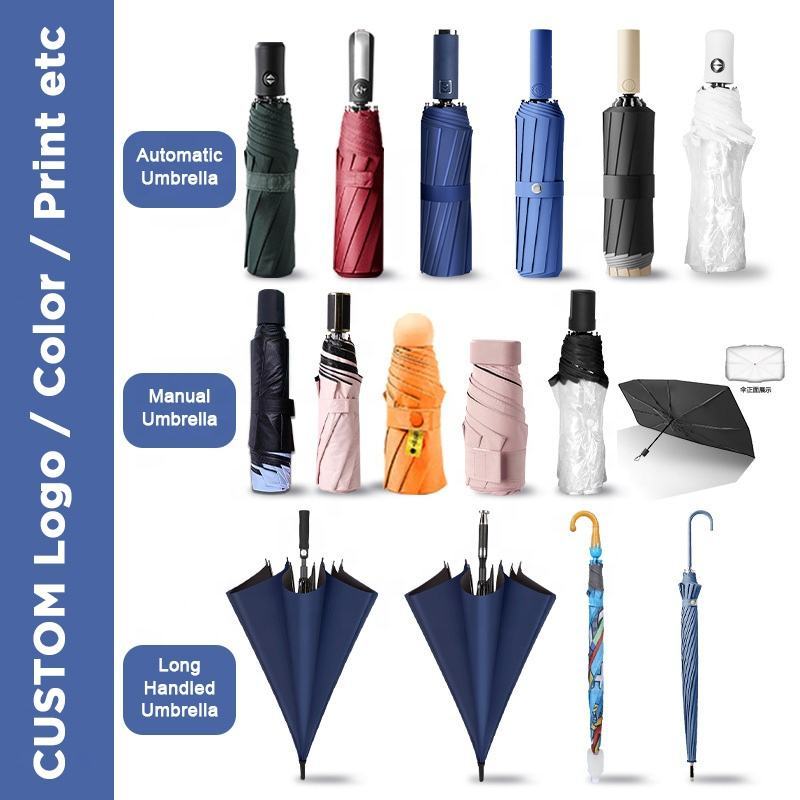 Customizable Logo Sunshade Printed Brand Sublimation Windproof Umbrella Promotion Gift Custom Folding Umbrella