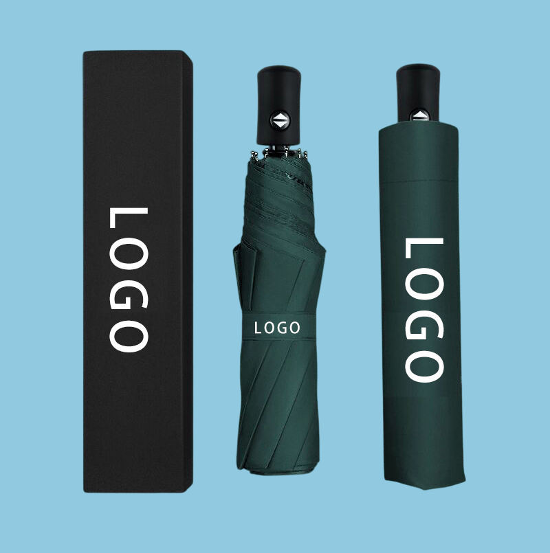 Wholesale promotional 3 folding uv automatic umbrella for rain windproof sun parasol umbrella Custom umbrella with logo prints
