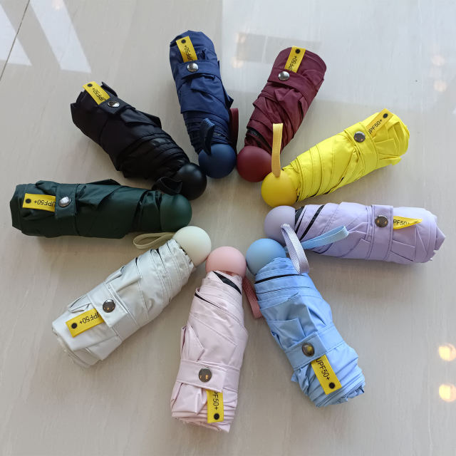 Factory Direct Supply Capsule UV Mini Umbrella Pocket with Logo for Customization