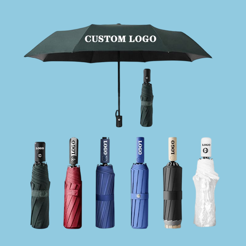 Customizable Logo Sunshade Printed Brand Sublimation Windproof Umbrella Promotion Gift Custom Folding Umbrella