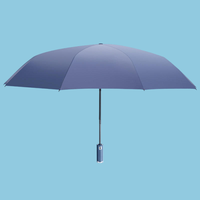 Fully automatic umbrella car reverse sunscreen sunshade sun umbrella dual use with LED flashlight business umbrella