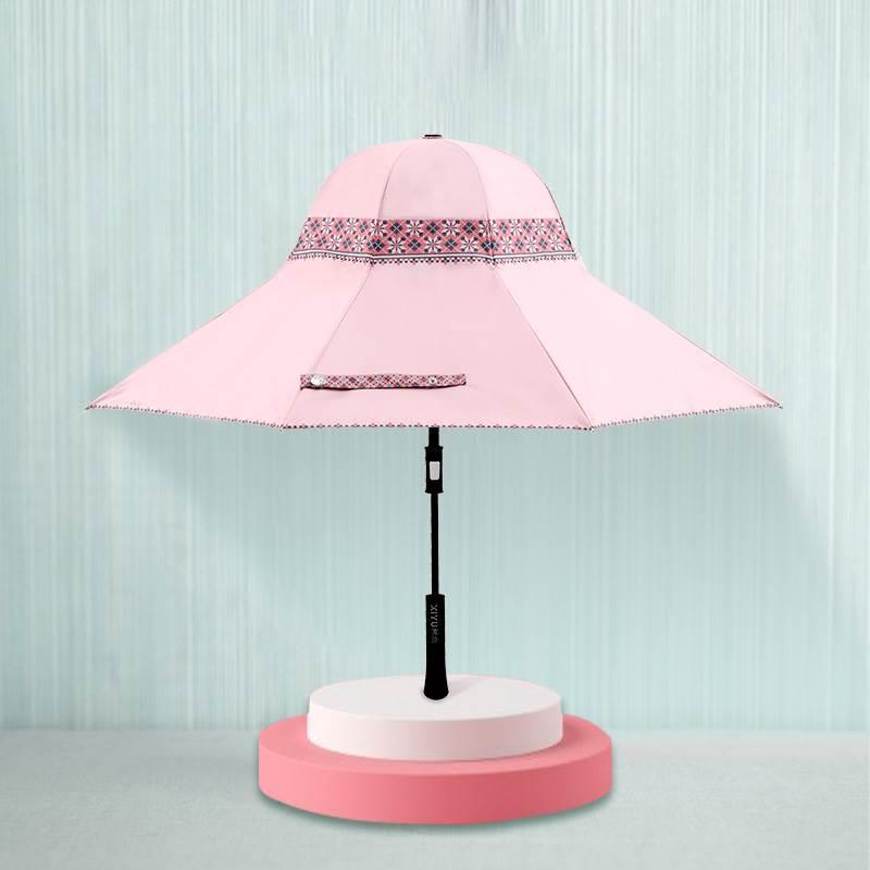 Children's sun Hat and umbrella super UV protection sunblock umbrella children birth female sweet hat sunny sun rain