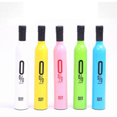 8K Wholesale 3 Fold Umbrella Price Cheap Design Solid Color Umbrella Promotional Wine Bottle Umbrella