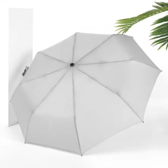 23 Inch 8 Bone Eco-friendly Solid Wooden Fold Umbrella Discount Design Sturdy Windproof Three Folding Umbrella