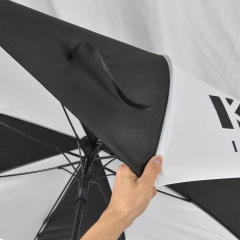 Suppliers manufacturer wholesale 30 inch large windproof logo prints big luxury promotional branded custom golf umbrella