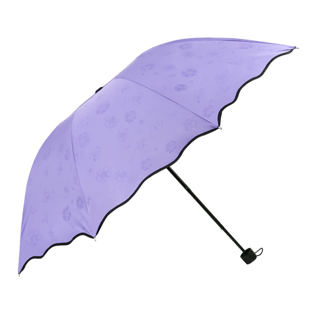 Magic Umbrella Uv Protection Woman Umbrellas Portable Colorful Popular Selling Portable Bloom Flower Polyester Country Manual