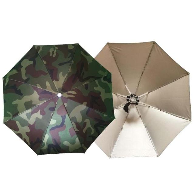 Wholesale Head Umbrella Hat Cap Custom Print Sublimation Small Portable Headwear Umbrella Hat Outdoor Fishing Umbrella