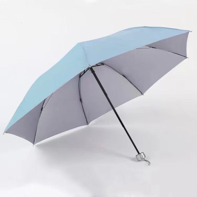 Wholesale cheap Manual open compact women promotional girls 3 fold rain luxury wooden handle sun custom fold umbrella with logo