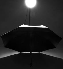 Bronzing Feather Umbrella Black UV Proof Coating Chromatic Sunshade 3 Folding Section Umbrella