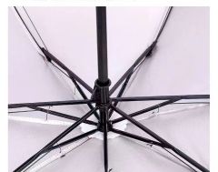 Wholesale cheap Manual open compact women promotional girls 3 fold rain luxury wooden handle sun custom fold umbrella with logo