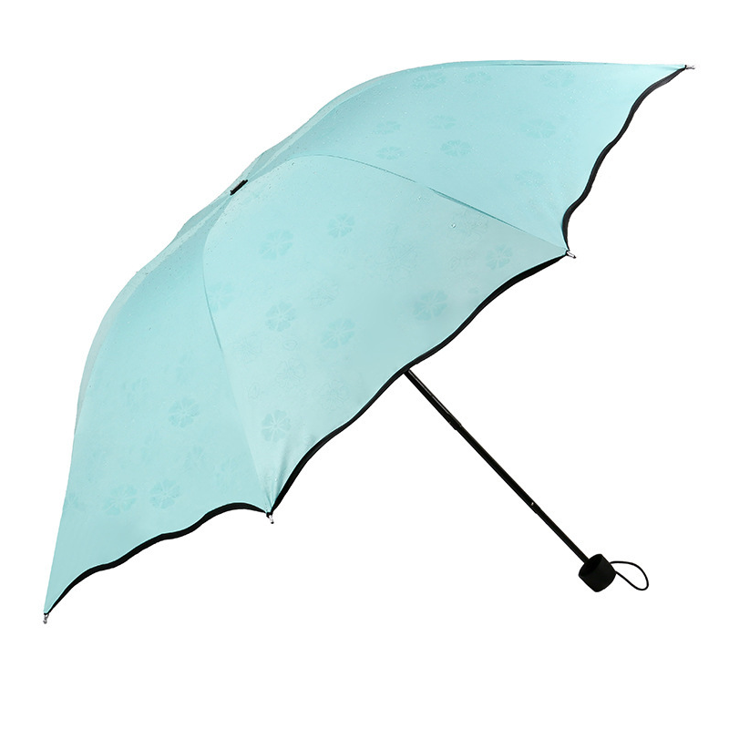 Magic Umbrella Uv Protection Woman Umbrellas Portable Colorful Popular Selling Portable Bloom Flower Polyester Country Manual