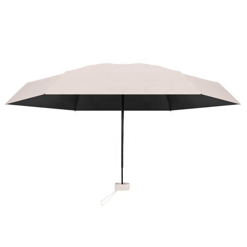 2025 New Arrival Square Anti UV Small Mini Six-fold Pocket Umbrella Business Gifts Foldable Umbrella With Zipper Hard Case