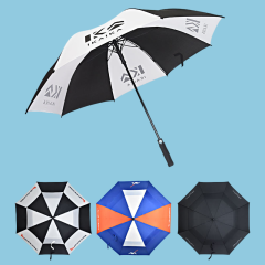 Suppliers manufacturer wholesale 30 inch large windproof logo prints big luxury promotional branded custom golf umbrella