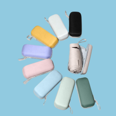 2025 New Arrival Square Anti UV Small Mini Six-fold Pocket Umbrella Business Gifts Foldable Umbrella With Zipper Hard Case