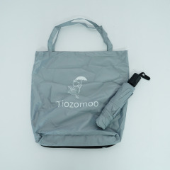 Wholesale 3 Fold UV Umbrella Eco Friendly Travel Shopping Bag Tote Umbrella Hot Sale Souvenir Umbrella with Bag for Promotion