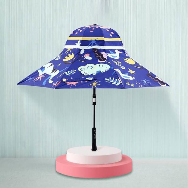 Children's sun Hat and umbrella super UV protection sunblock umbrella children birth female sweet hat sunny sun rain