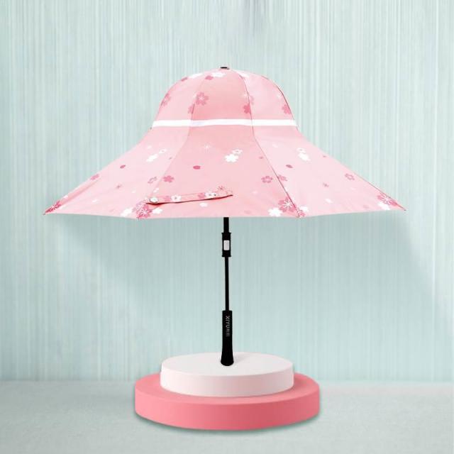 Children's sun Hat and umbrella super UV protection sunblock umbrella children birth female sweet hat sunny sun rain