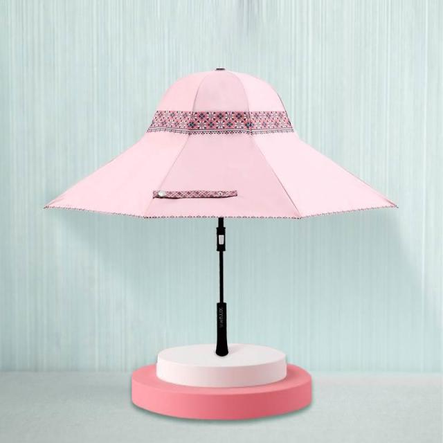 Children's sun Hat and umbrella super UV protection sunblock umbrella children birth female sweet hat sunny sun rain