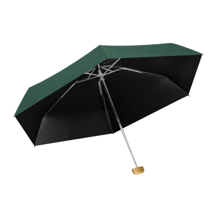 Portable Compact Five-Fold Mini Umbrella Cute Design Manual Control UV Sun Umbrella Lightweight and Tiny Pocket for Adult Travel