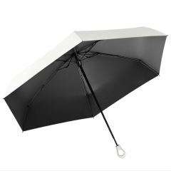 5-Folding Mini Pocket Sun Screen Portable Short Umbrella with Logo Custom