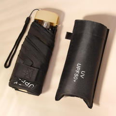 Portable Compact Five-Fold Mini Umbrella Cute Design Manual Control UV Sun Umbrella Lightweight and Tiny Pocket for Adult Travel
