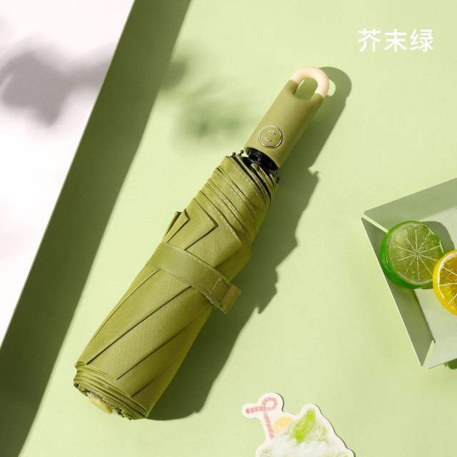 New lock folding umbrella automatic vinyl sunblock UV protection Sunshine and rain umbrella Premium sense umbrella