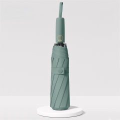 Wholesale price custom clear light color three folding umbrella with logo for the rain