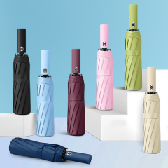 Wholesale High Quality Custom Sun Rain Portable 3 Folding Foldable Automatic Uv Protection Outdoor Umbrellas With Logo Printing