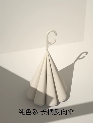 Double Layer Auto Open Inverted Reverse C-Shaped Handle Easy Grip Windproof Umbrella