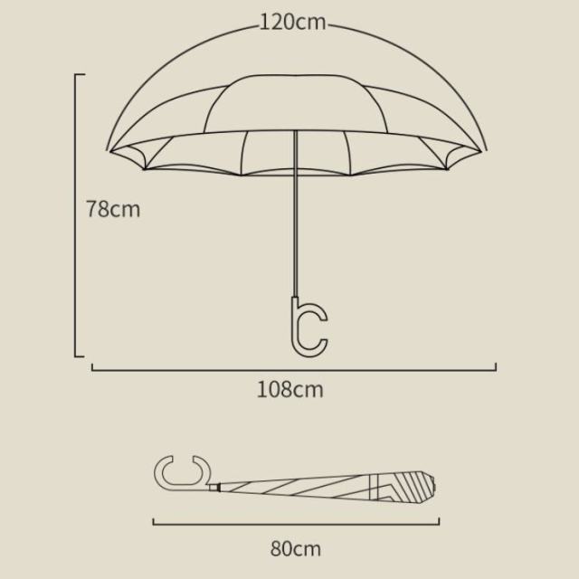 Double Layer Auto Open Inverted Reverse C-Shaped Handle Easy Grip Windproof Umbrella