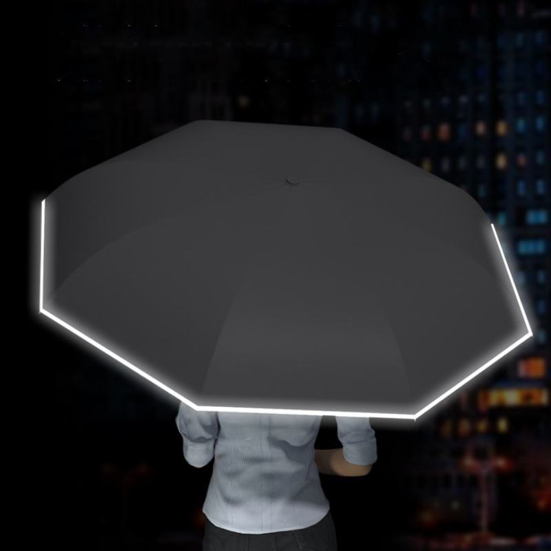 Double Layer Auto Open Inverted Reverse C-Shaped Handle Easy Grip Windproof Umbrella