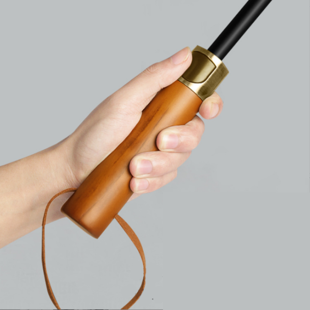 Sale Stable Structure High Strength Eight-Bone Support Straight Pole Umbrella With Wooden Handle