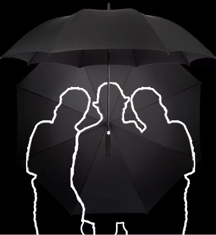 Big Waterproof Auto Open Oversize Straight Umbrella Promotional Custom Logo Windproof Branded Golf Umbrella for Rain