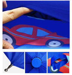 C-shaped Handle Double Layer Polyester Kid Invert Reverse Umbrella