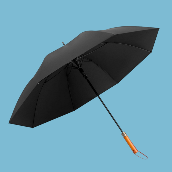 Sale Stable Structure High Strength Eight-Bone Support Straight Pole Umbrella With Wooden Handle
