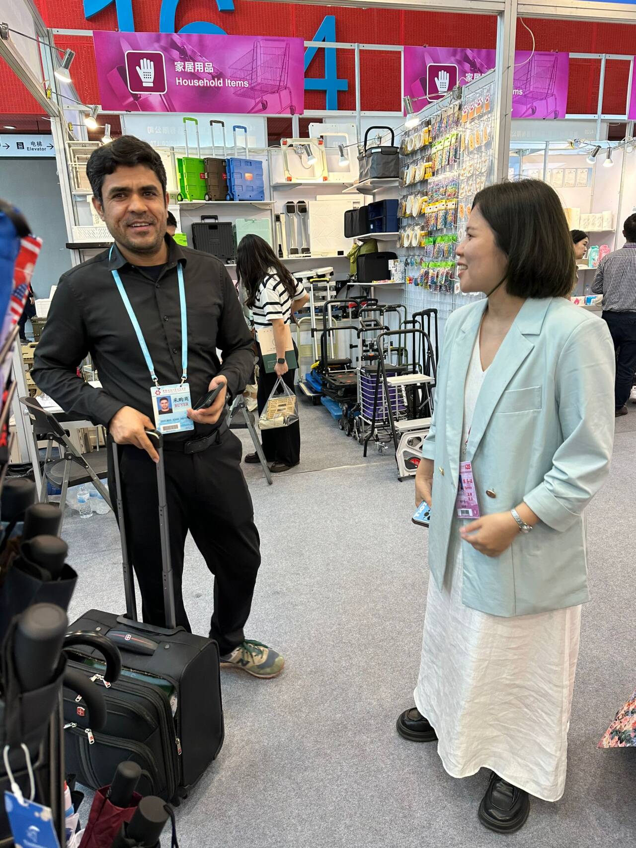 Umbrella product display at the Canton Fair