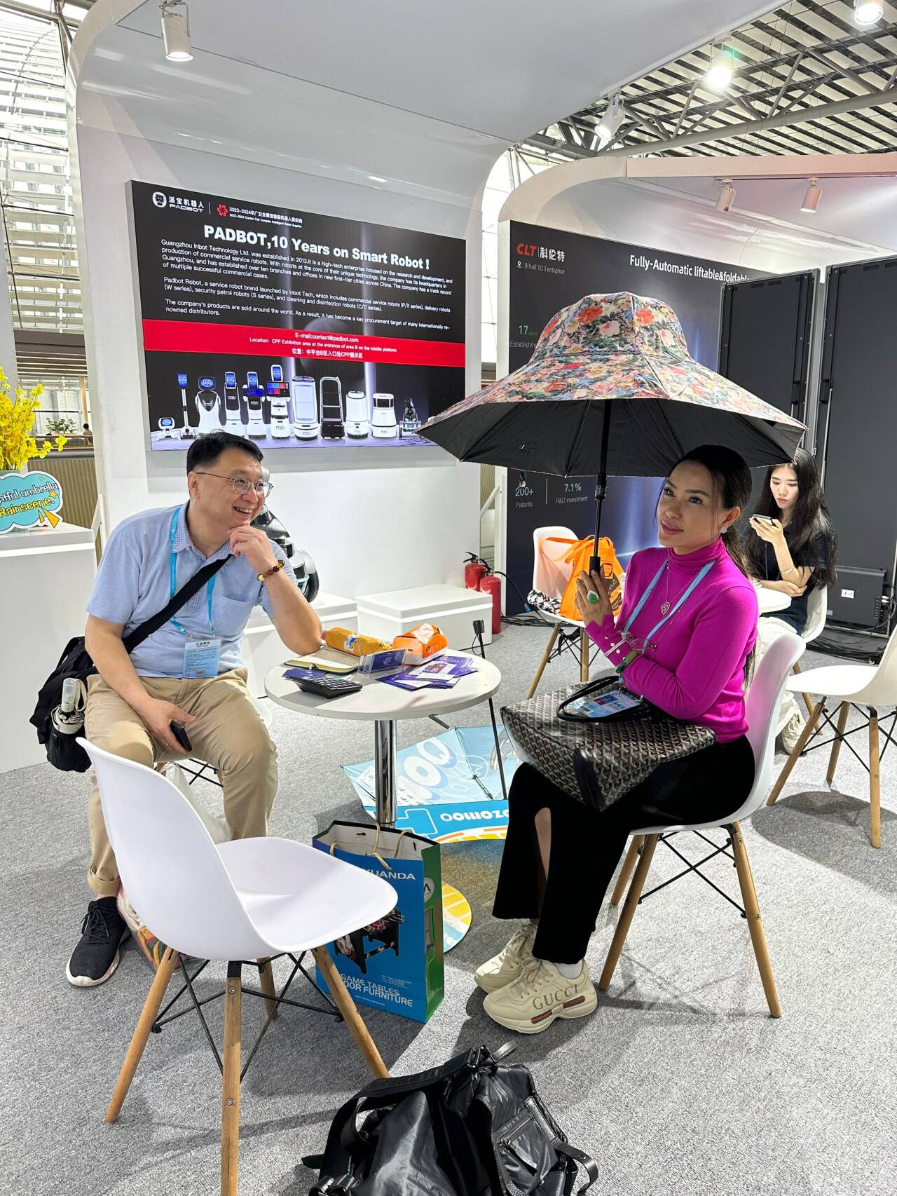 Umbrella product display at the Canton Fair