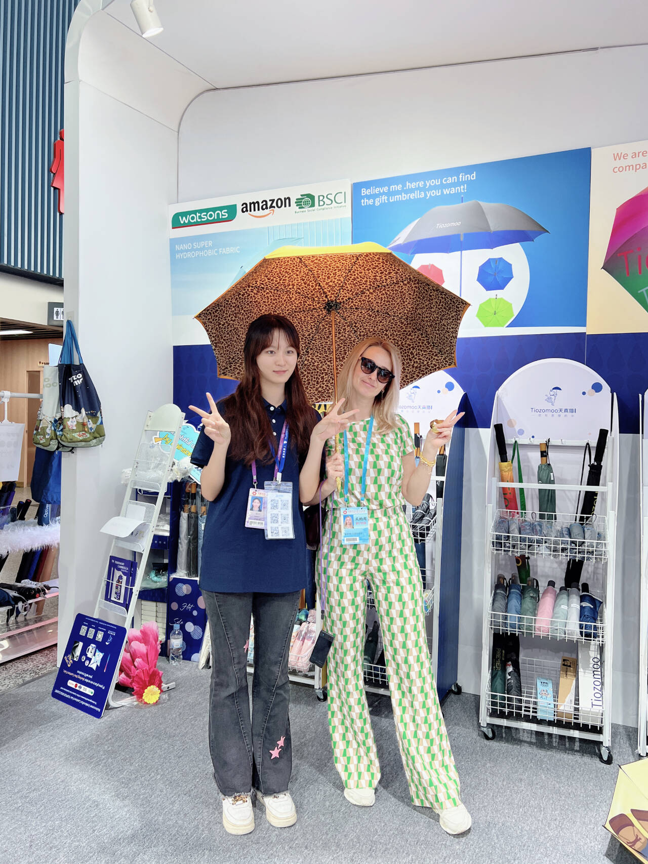 Umbrella product display at the Canton Fair