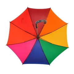 Straight 8 Ribs rainbow Big Size Umbrella Low Price Auto Open Outdoor Travel Umbrella Brand logo Umbrella Supplier