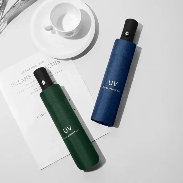 Wholesale Full Automatic Opening  Custom  LOGO Three Folding  Umbrella for Souvenir Gift Advertising UV Protection fold Umbrella