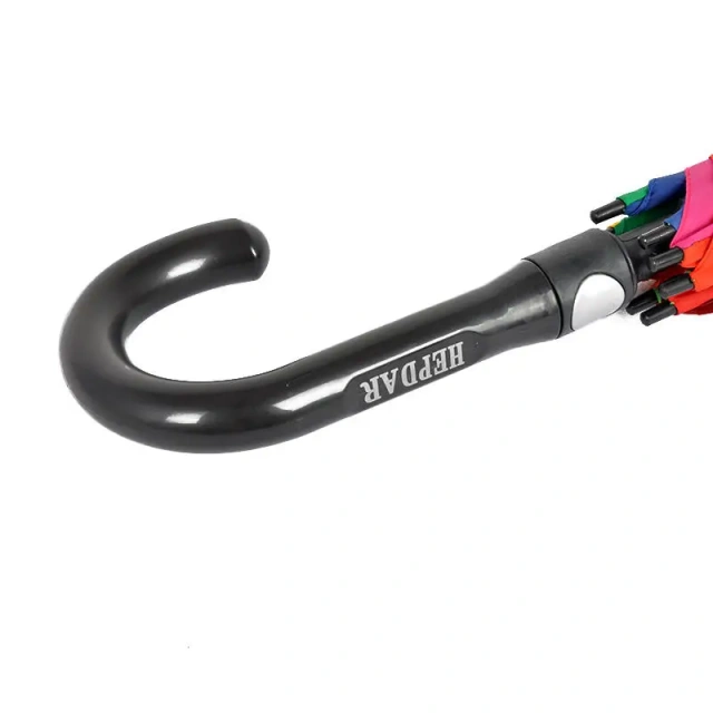 Straight 8 Ribs rainbow Big Size Umbrella Low Price Auto Open Outdoor Travel Umbrella Brand logo Umbrella Supplier