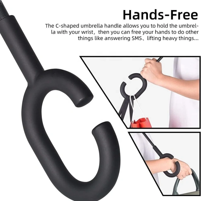 Wholesale Windproof Reverse Folding Double Layer Inverted Umbrella  Magic Flower Paraguas Umbrella  C-Hook Hands for Car