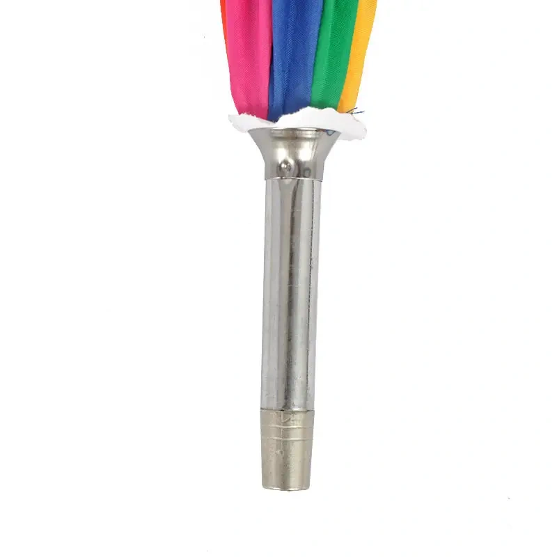 Straight 8 Ribs rainbow Big Size Umbrella Low Price Auto Open Outdoor Travel Umbrella Brand logo Umbrella Supplier