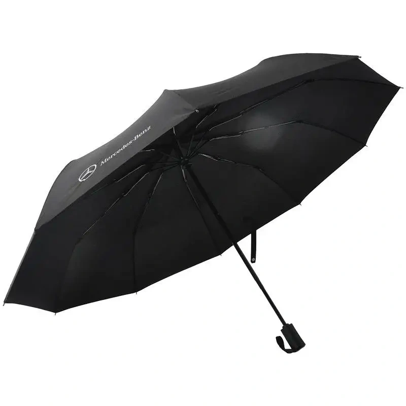Uv Protection Multi Color Custom Logo 3 Folding Automatic Sun and Rain Water-Repellent Umbrella With Promotional