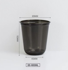 Black PET Blister U-shape Cups
