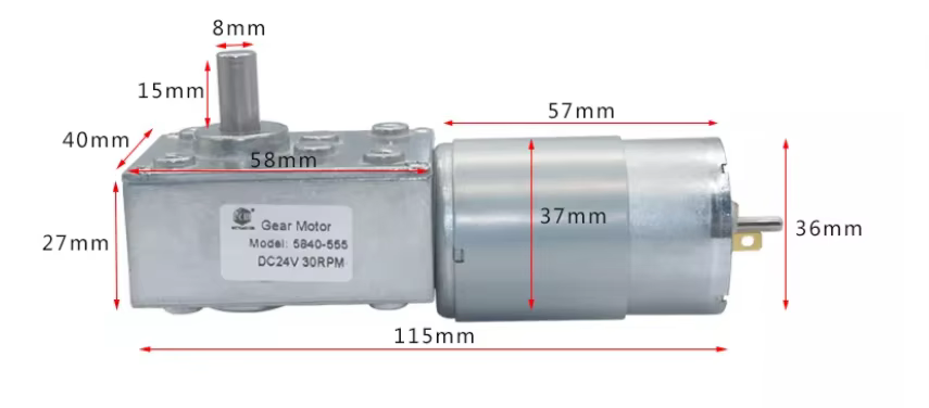 DC Worm Gear Motor 5840WF555