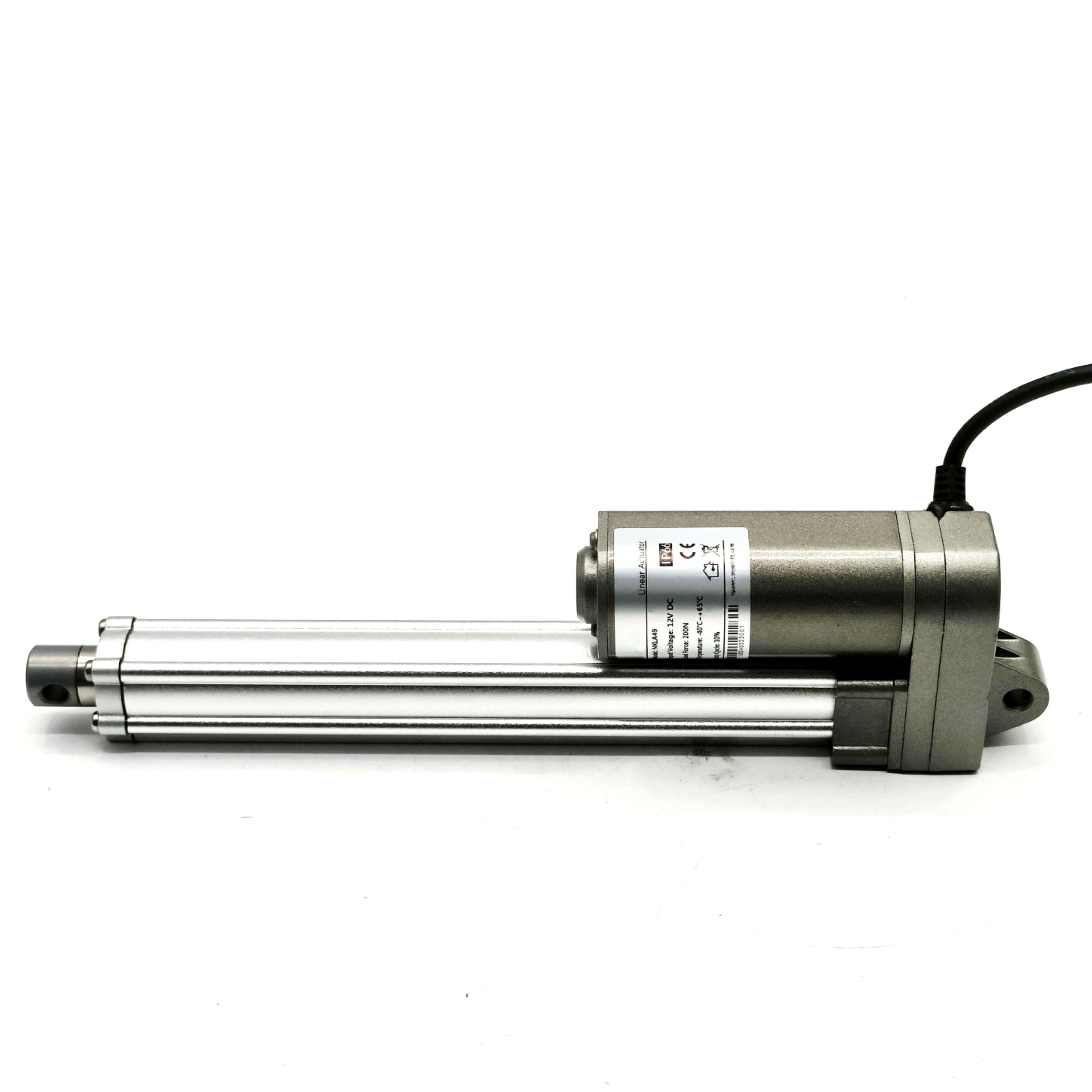 12V 24V 36V 48V Linear Actuator 2000n 5-55rpm DC Motor for Equipment Cleaning Vehicles Solar Panel Assist Devices Window Openers