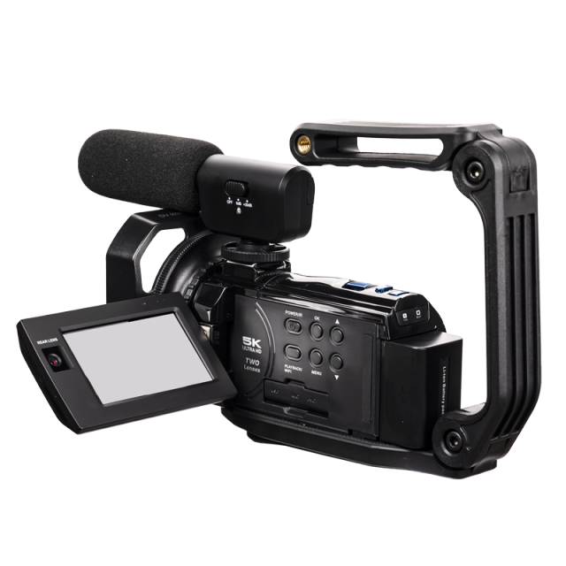 10 microphones and 2 dual lenses