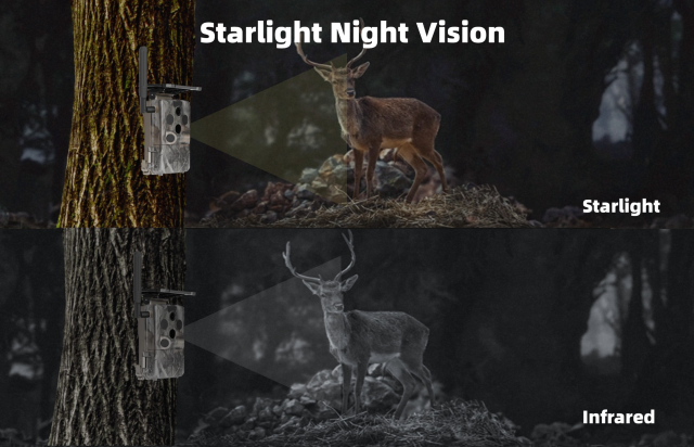 Color night vision 4G solar trail camera E48GHB
