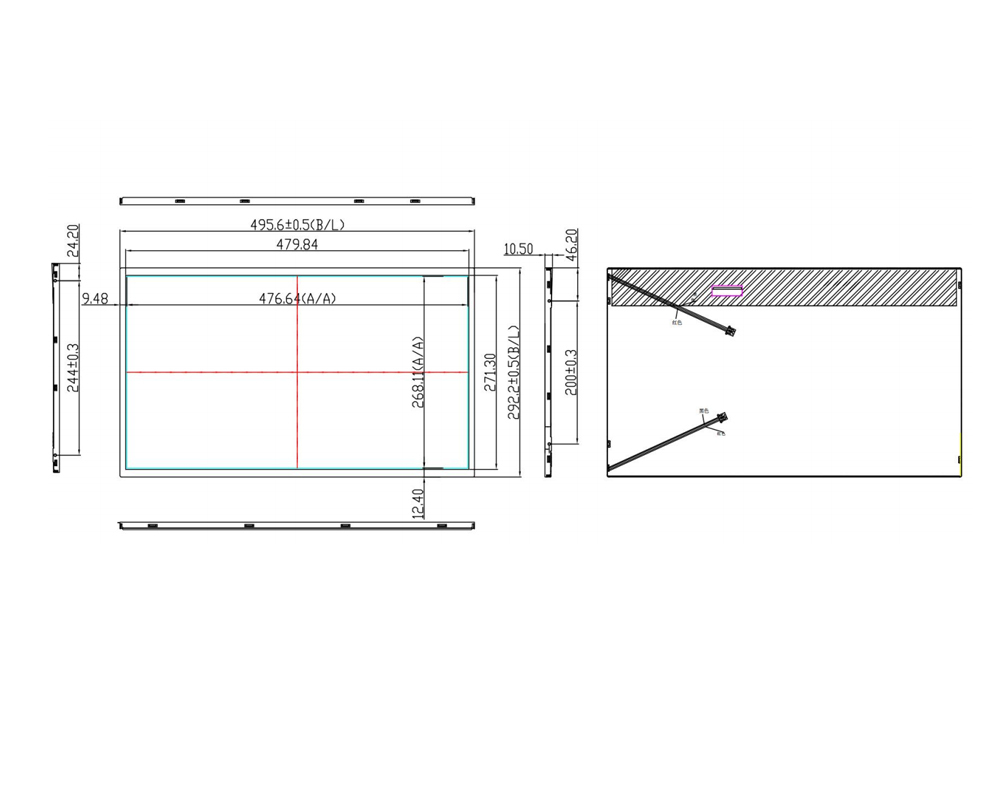 21.5 Inch 1920x1080 30PIN LVDS 500nit LCD Module